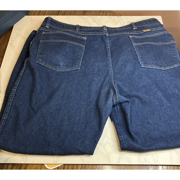 Vtg WRANGLERS Stretch Denim Mens Jeans Pants Red Tab USA - 36x 24 Altered - Picture 10 of 12